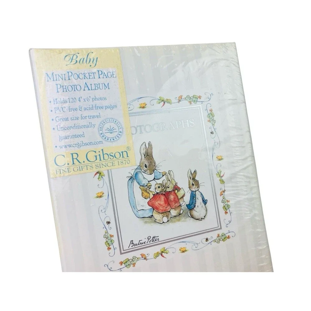 Vintage 90s Beatrix Potter Peter Rabbit Baby Photo Album & Brag Book 120+ Pics